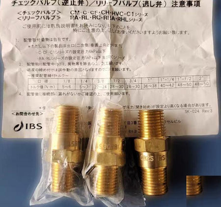 IBS CB2S C CHECK VALVE B BRASS2 1 4 NPTS O-ring Material Silicon Class 4 C 3
