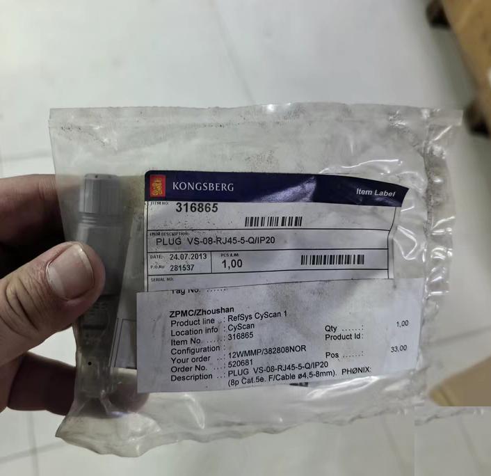 KONGSBERG 316865 PLUG VS-08-RJ45-5-QI P20