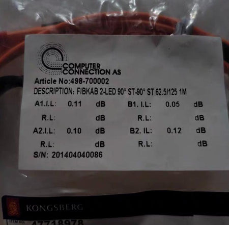 KONGSBERG 47718978 ST ST 62 5 125 Dual 1