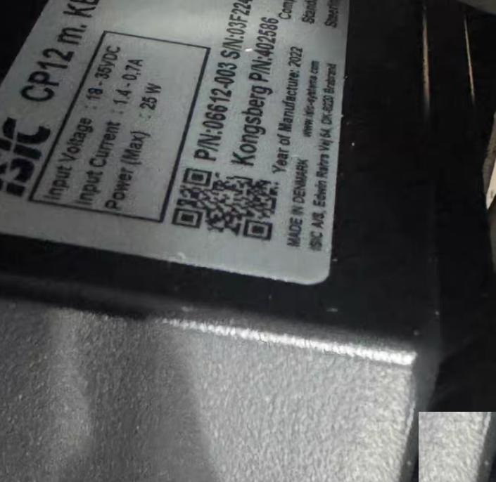 KONGSBERG ACP SIC CP12 m KBE15 P N 06612 0003 Kongsberg 2022 18 35VDC 25W