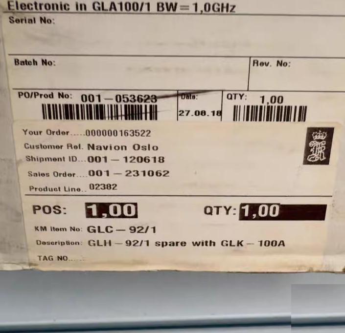 KONGSBERG GLH-92 1 1 0GHz CD GLK-100A