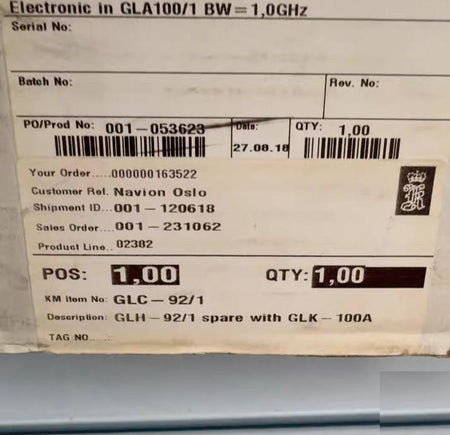 KONGSBERG GLH-92 1 1 0GHz CD GLK-100A