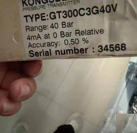 KONGSBERG GT300C3G40V 40Bar 0 5