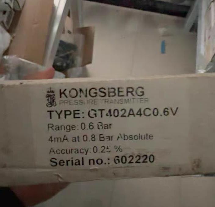 KONGSBERG GT402A4C0 6V 0 6Bar 0 25
