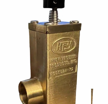 Key High Vacuum BA-75 Vacuum Shut Off Valve Brass8 10 Right Angle Valves Brass Manual Socket Weld Viton® Bonnet and Poppet