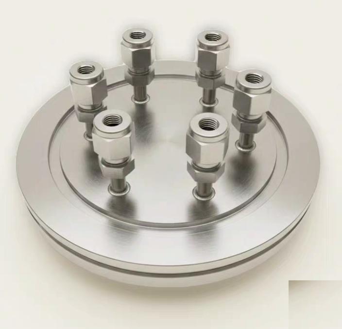Kurt J Lesker ISO-K 100 to 6-Port VCR Manifold 316L SS