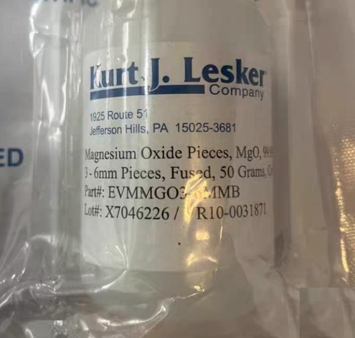Kurt J Lesker MgO Magnesium Oxide P N EVMMGO3-6MMB 99 95 Pure 50 Grams 3 4
