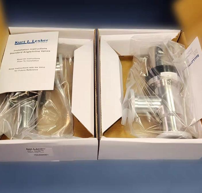 LESKER SA0200PVQF KF50 Pneumatic Bellows Sealed SS Angle Valves KF50 flanged 680 1 8 1500