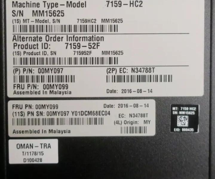 7159-HC2 G8052 1GbE RJ45 10GbE 00MY099