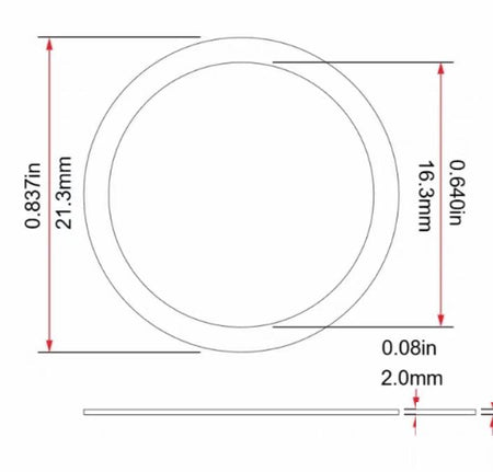 Lesker GA-0133 GASKET COPPER DN16CF 1 33 OD FLANGE 0 837 OD 0 640 ID 10 PER PACKAGEUnit Price 26 35 10 295 29 5RMB 29 5 1 13 26 1