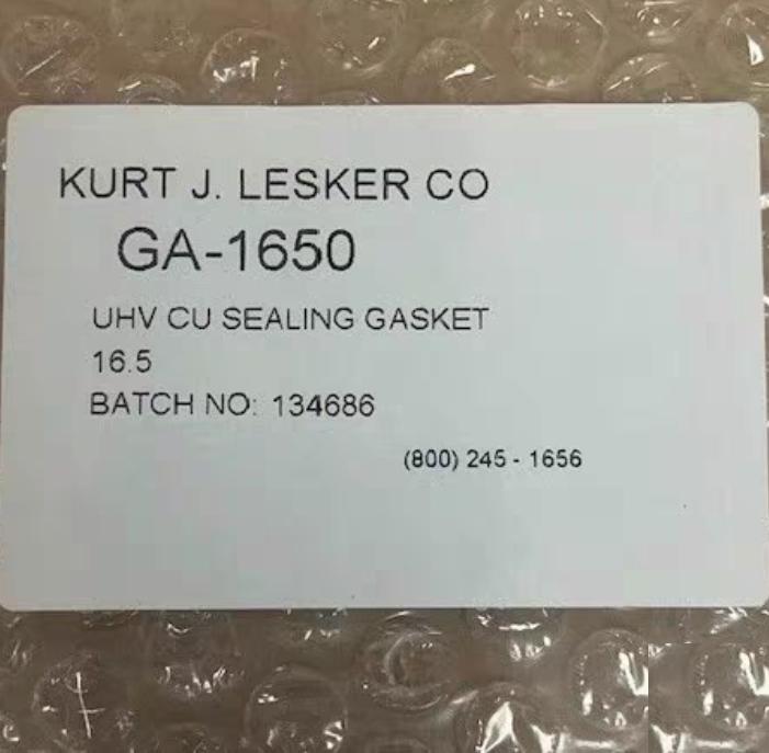 Lesker GA-1650 GASKET COPPER DN350CF 16 50 OD FLANGE 14 831 OD 14 037 ID 1 PER PACKAGE3 4