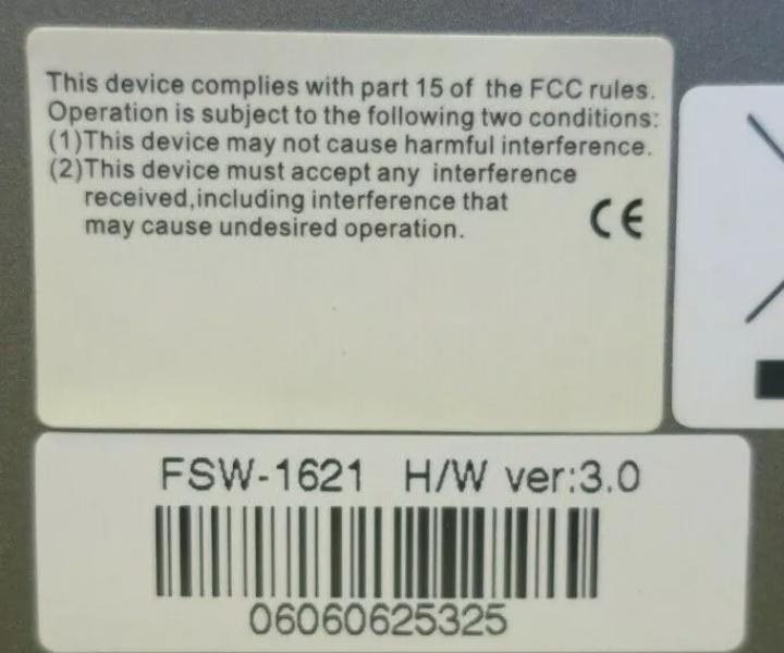 FSW-1621 RJ-45 Base-TX 100Mbps