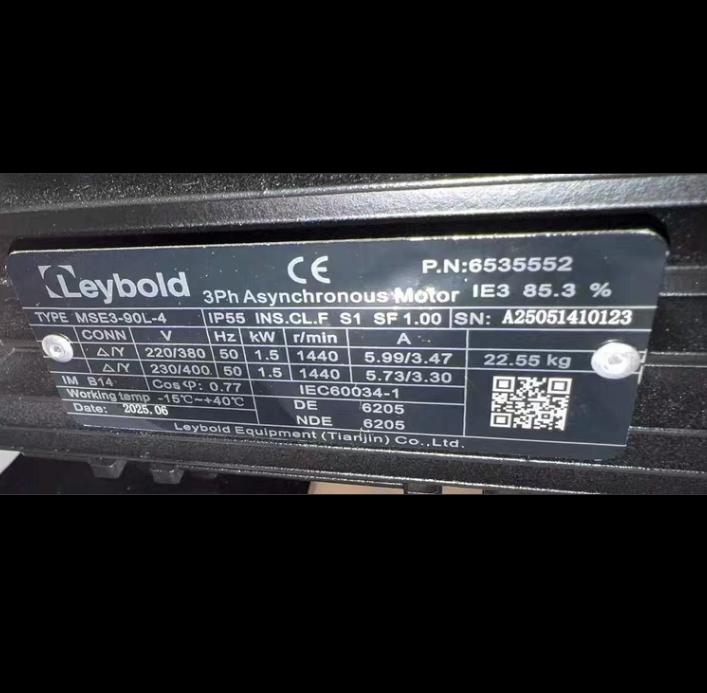 Leybold TriVac D63L TriVac Dual Stage Rotary Vane Vacuum Pump Three Phase 230 460 VAC 42 3 CFM PN 1019063V0115500 1 2