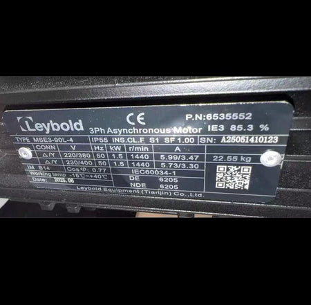 Leybold TriVac D63L TriVac Dual Stage Rotary Vane Vacuum Pump Three Phase 230 460 VAC 42 3 CFM PN 1019063V0115500 1 2