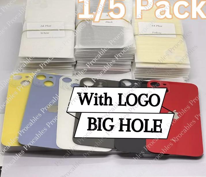 Lot Back Glass Replacement Rear Cover Big Hole For 8 X XR XS 11 12 13 14 Pro Max