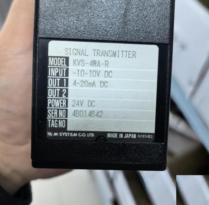 M-SYSTEM K-UNIT KVS-4WA-R -10-10V DC 4-20mA DC 24V DC