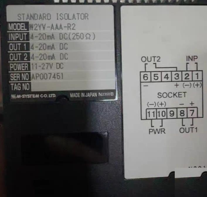M-SYSTEM W2YV-AAA-R2 4-20mA DC 250Ω 4-20mA DC