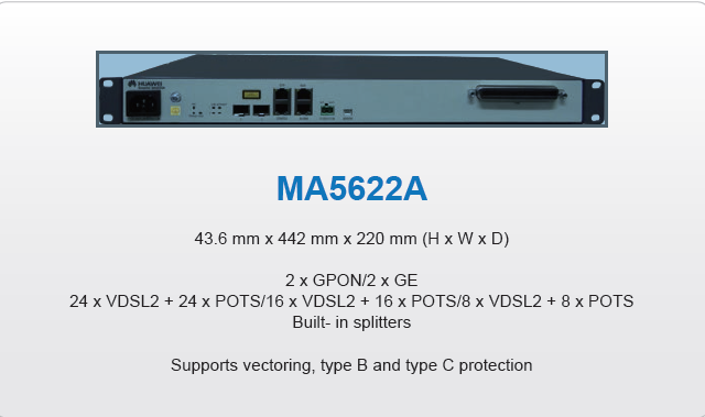 Enhanced Service Access Module Huawei Access Network MA5622A(F01S50) 31186690 H83I000DOC31 – ICT ...