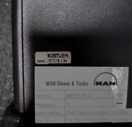 MAN Diesel Turbo PMI Calibration Box 1882279-4 KISTLER 2018 KISTLER