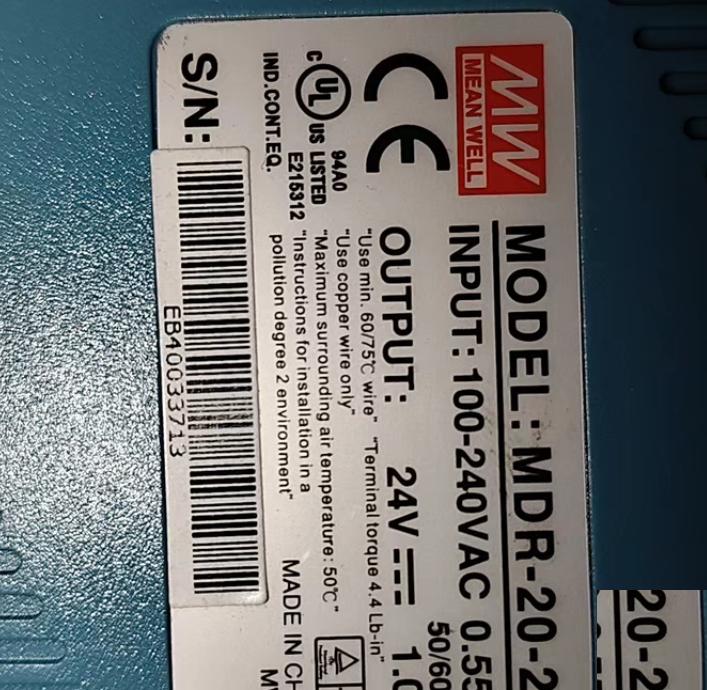 MEAN WELL MDR-20-24 24V 1A 100-240VAC