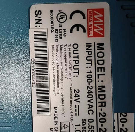 MEAN WELL MDR-20-24 24V 1A 100-240VAC
