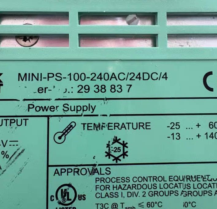 MINI-PS-100-240AC 24DC 4 MINI-PS-100-240AC 24DC 4 2938837 AC100-240V DC24V 4A HMS MET