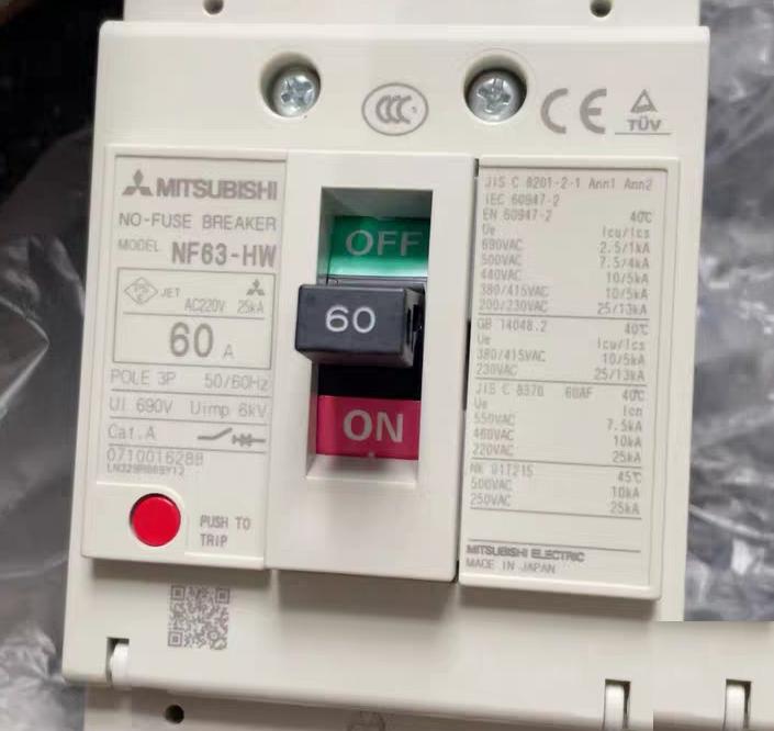 MITSUBISHI NF63-HW 3P 60A AC220V 50 60Hz