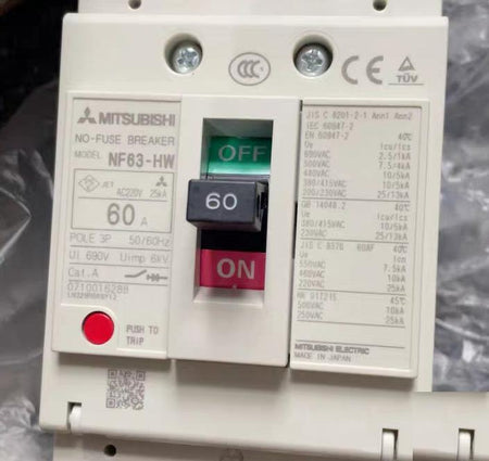 MITSUBISHI NF63-HW 3P 60A AC220V 50 60Hz