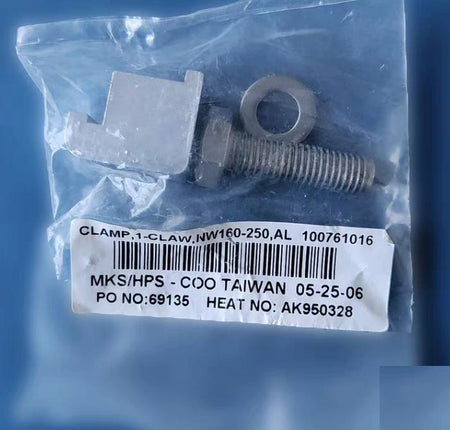 MKS 100761016 6 Single Claw Flange Clamp ISO-MF Sizes NW160 to NW250 M10 Thread It is important that the clamps or bolts not be over tightened or warping of the flanges could result The torque rating for clamps and bolts is 7 to 10 pounds per foot
