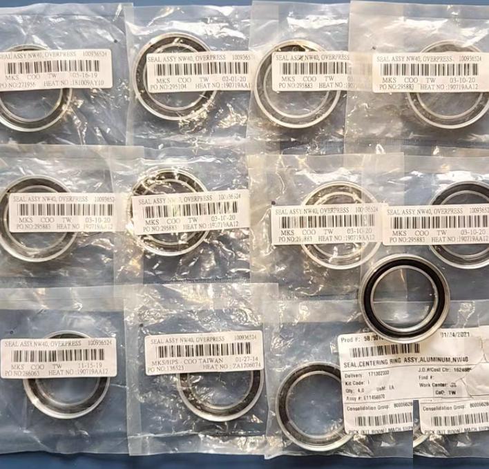 MKS 100936524 11 1 3 The 100936524 Overpressure Centering Ring Assembly is designed for NW40 size ISO-KF vacuum flanges and features a Viton® O-ring stainless steel construction and an aluminum overpressure ring