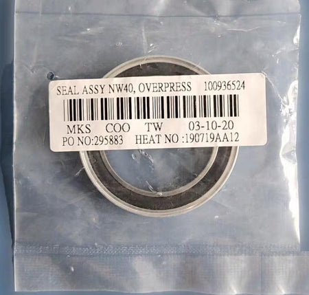 MKS 100936524 11 1 3 The 100936524 Overpressure Centering Ring Assembly is designed for NW40 size ISO-KF vacuum flanges and features a Viton® O-ring stainless steel construction and an aluminum overpressure ring