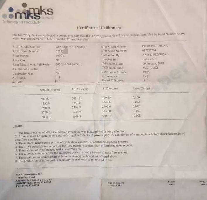 MKS GE50A013303R5B020 1