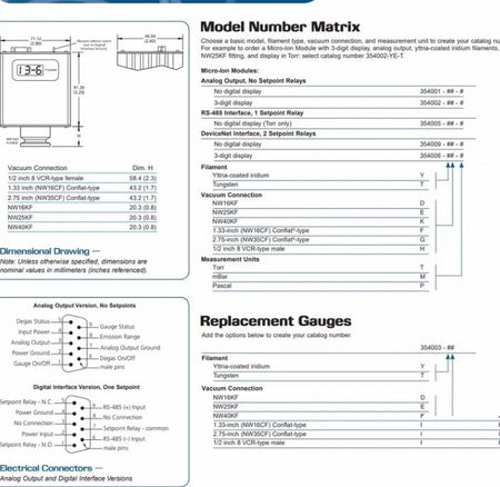 MKS GP 354001-YE-M 3 MKS GP 354001-YE-T 1 MKS GP 354001-YD-T 6