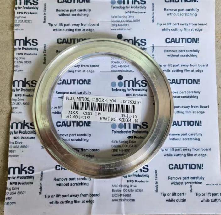 MKS HPS 100760210 Bore Vacuum Flange MF100 4 Bore 304 SS 6 10