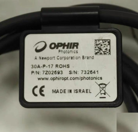 MKS NEWPORT Ophir 30A-P-17 Short Pulse 30W Thermopile Laser Sensor 17mm Aperture 7Z02693