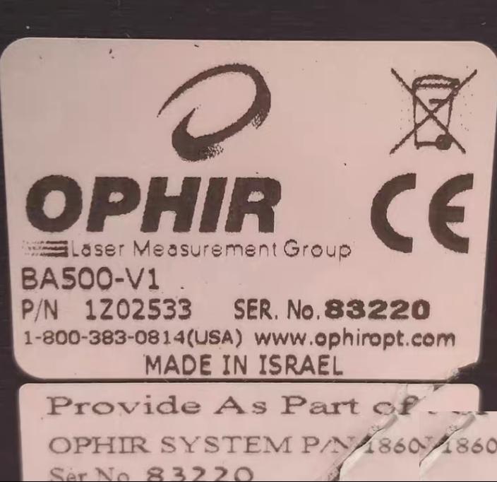 MKS Ophir 1Z02533 BA500-V1 Industrial Laser Beam Analyzer Firewire BNC DB25