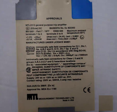 MTL 2313B 120V AC