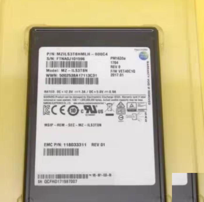 MZ-ILS3T8N PM1633a 3 84TB SAS 12Gb s 2 5 SSD EMC 118000519