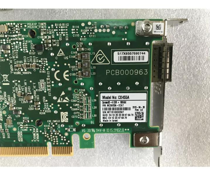 MCX455A-ECAT ConnectX-4 100GbE 100Gbs QSFP28 CX455A