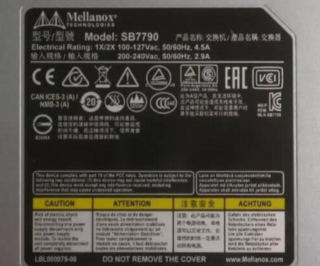 MSB7790-ES2F SB7790 100GbE QSFP28 2xPSU