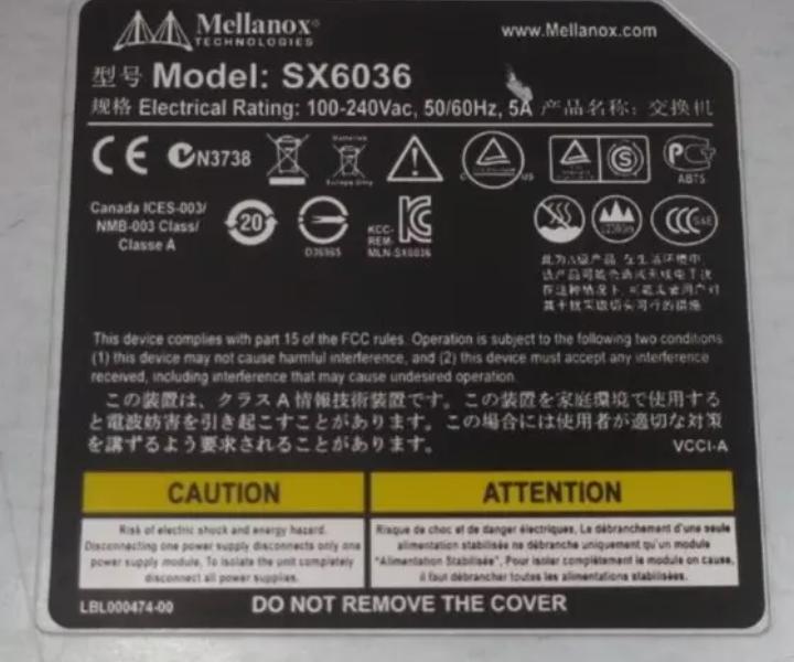 MSX6036F-1SFR SX6036 56Gb