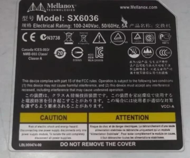MSX6036F-1SFR SX6036 56Gb