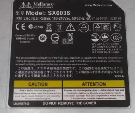 MSX6036F-1SFR SX6036 56Gb