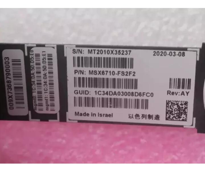SwitchX-2 MSX6710-FS2F2 MLNX-OS SX6710 56GbE