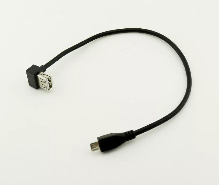 Micro 5 pin Male to USB 2 0 A Female Socket Angled Extension Adapter Cable 1FT