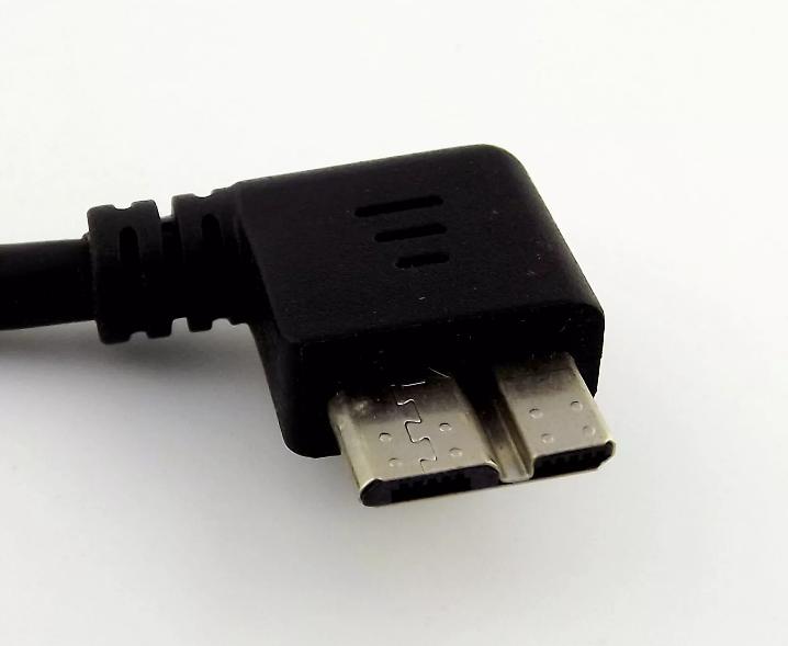 Micro USB 3 0 B Male Left Angle To USB Type A Male Down Angle Data Adapter Cable