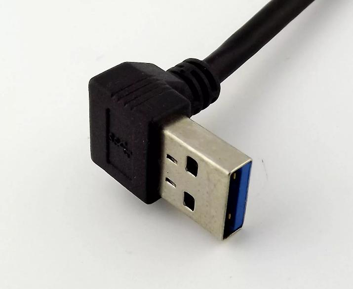 Micro USB 3 0 B Male Left Angle To USB Type A Male Down Angle Data Adapter Cable