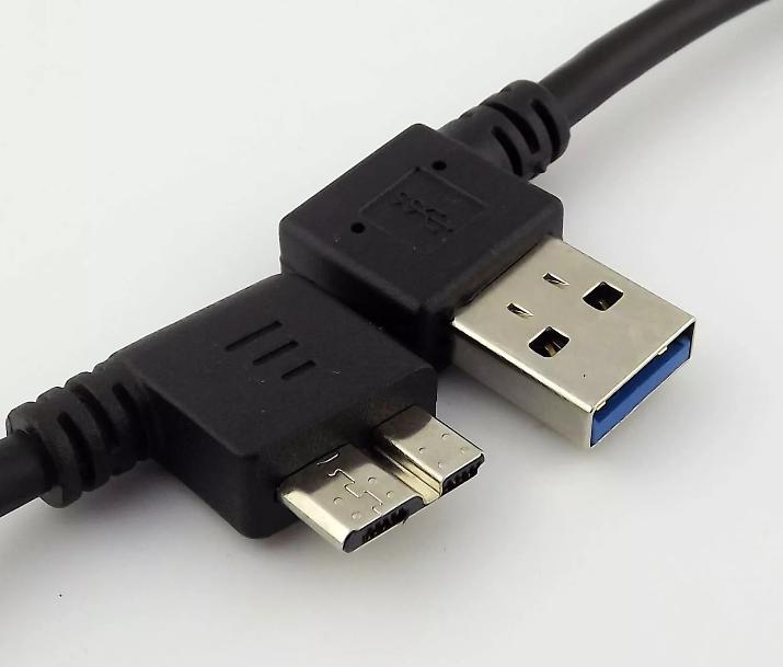 Micro USB 3 0 B Male Left Angle To USB Type A Male Left Angle Data Adapter Cable