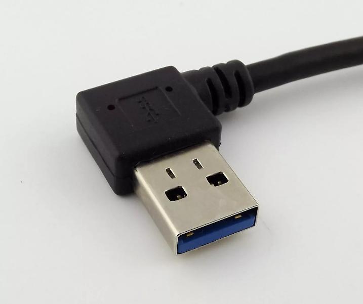 Micro USB 3 0 B Male Left Angle To USB Type A Male Left Angle Data Adapter Cable