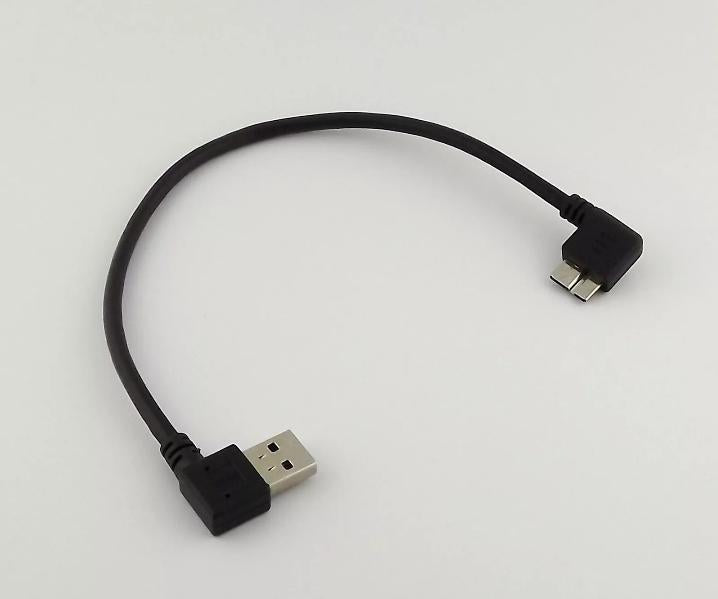 Micro USB 3 0 B Male Left Angle To USB Type A Male Left Angle Data Adapter Cable